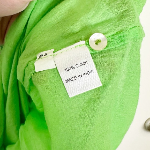 Banjanan Iris Dress Siesta Lime Green Floral Maxi Dress Small - Picture 8 of 10